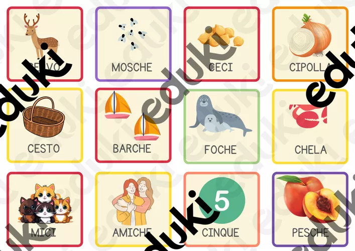 Memory Game: GHE, GE, CHE, CE figura-parola - Materiale didattico per ...