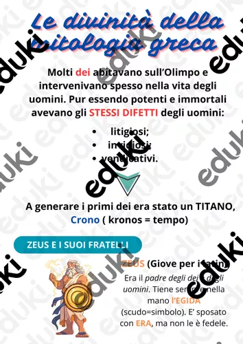 Le divinità della mitologia greca - Materiale didattico per la materia ...