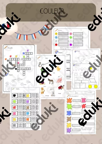 Franska Les couleurs Franska – material i ämnet Andra språk