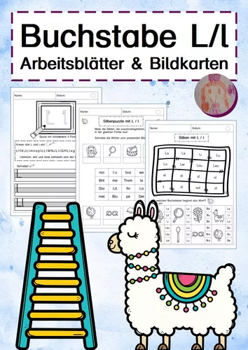 Buchstabeneinführung Ll - Arbeitsblätter und Bildkarten ...