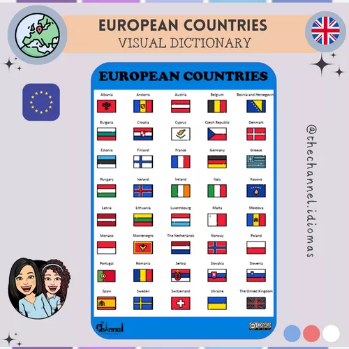 European Countries - Visual Dictionary - material de la siguiente ...