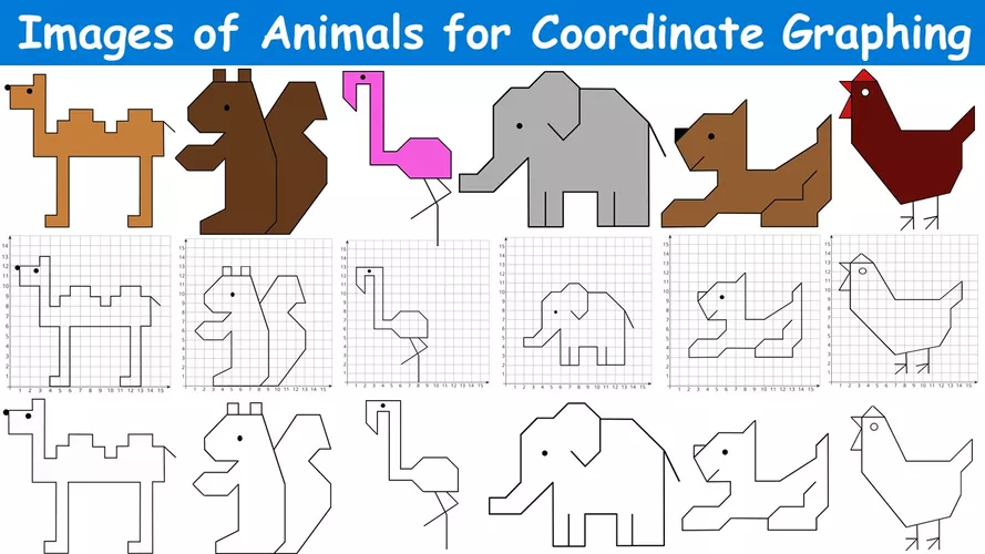 Coordinate Drawings Rabbit Images of animals for coordinate graphing - Εκπαιδευτικό υλικό για το ...