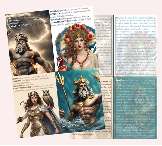 Carte delle divinità greco-romane - Materiale didattico per la materia ...