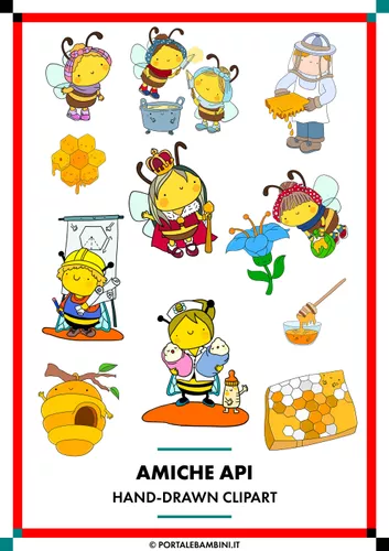 Amiche Api (Giornata mondiale delle api) - Clipart - Materiale ...