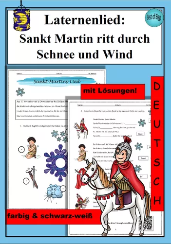 Bild in der Beschreibung des Unterrichtsmaterials Arbeitsblatt zum Lied Laterne, Laterne, Sonne, Mond und Sterne - farbig & schwarz-weiß von Best_of_Biggi #2