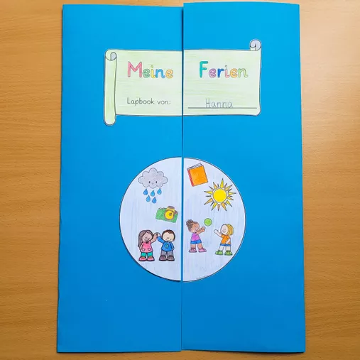 Bild in der Beschreibung des Unterrichtsmaterials Ferien Lapbook Bastelvorlage - Grundschule Klasse 1-6 von Helles Köpfchen #2