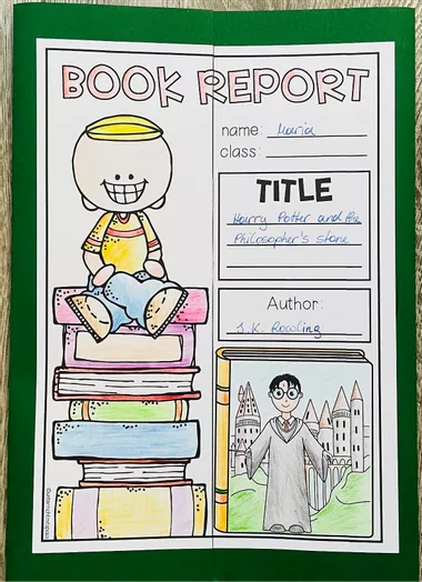 Bild in der Beschreibung des Unterrichtsmaterials Book Report - Lapbook von Unterrichtmitspass #2