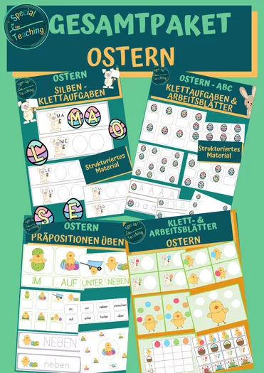 Bild in der Beschreibung des Unterrichtsmaterials Strukturierter Ziffernlehrgang: Ostern von Special Heart for Teaching #1