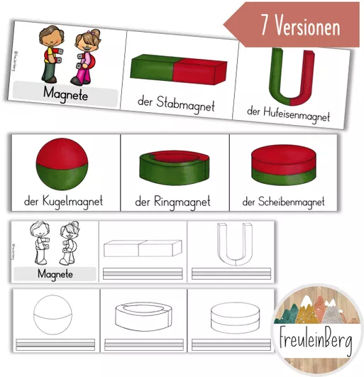 Bild in der Beschreibung des Unterrichtsmaterials Leporello Magnetformen - Magnetismus von FreuleinBerg #1