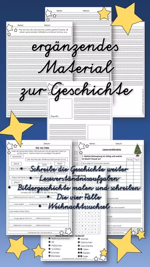 Bild in der Beschreibung des Unterrichtsmaterials Weihnachtsgeschichte mit Arbeitsblättern zum Leseverständnis, Schreibanlass, Kasus von Clever Teaching #2