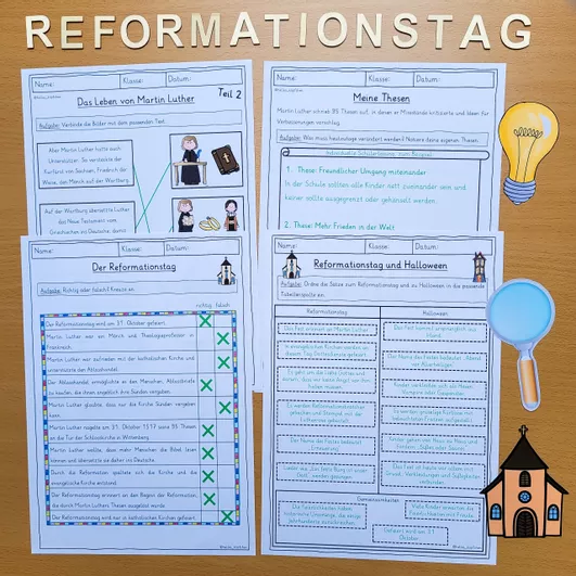 Bild in der Beschreibung des Unterrichtsmaterials Martin Luther: Reformationstag Kirchenjahr ARBEITSHEFT Kl. 3-6 von Helles Köpfchen #3