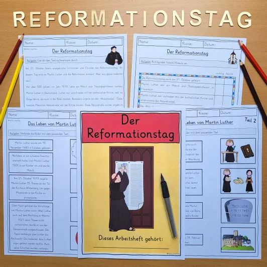 Bild in der Beschreibung des Unterrichtsmaterials Martin Luther: Reformationstag Kirchenjahr ARBEITSHEFT Kl. 3-6 von Helles Köpfchen #1
