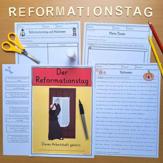 Bild in der Beschreibung des Unterrichtsmaterials Martin Luther: Reformationstag Kirchenjahr ARBEITSHEFT Kl. 3-6 von Helles Köpfchen #2