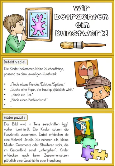 Bild in der Beschreibung des Unterrichtsmaterials Komplettpaket - Kunst - Bildbetrachtung / Bildvermittlung von Odd Bird & Company #3