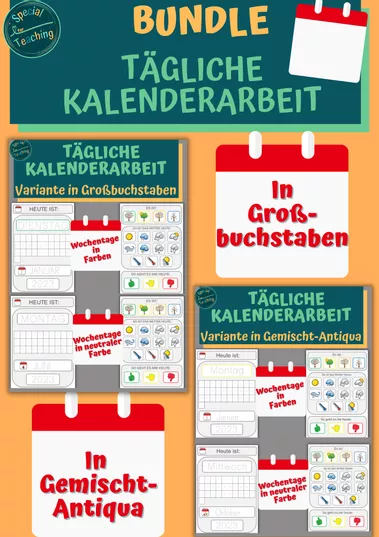 Bild in der Beschreibung des Unterrichtsmaterials Graphomotorik Monate von Special Heart for Teaching #1
