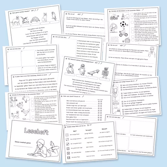 Bild in der Beschreibung des Unterrichtsmaterials Leseheft: Klassen 2-3 (Übungsheft, Selbstlernheft) von Grundschulatelier #1