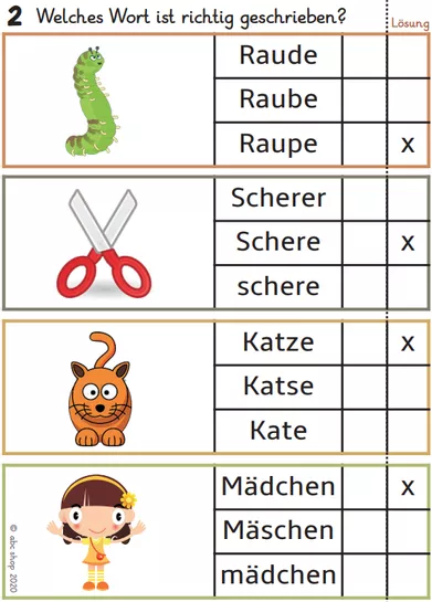 Bild in der Beschreibung des Unterrichtsmaterials 30 Klammerkarten - Welche Schreibweise ist richtig? von abc shop #1