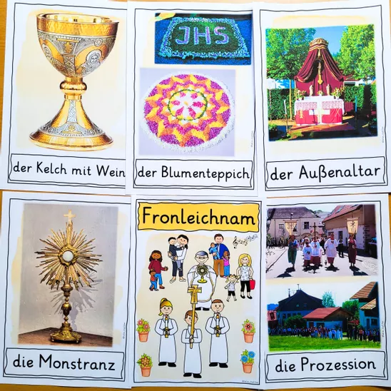 Bild in der Beschreibung des Unterrichtsmaterials Fronleichnam TAFELMATERIAL Kirchenjahr Religionsunterricht von Helles Köpfchen #1
