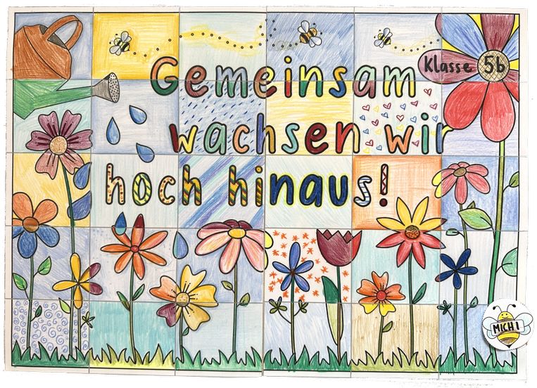 Bild in der Beschreibung des Unterrichtsmaterials "Wir wachsen gemeinsam ..." - kooperatives Poster 🐝 Gemeinschaftsbild / Wachstumsdenken von Doodleteacher #4