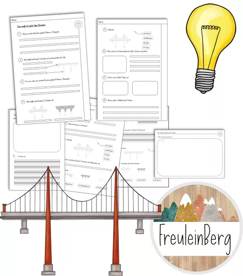 Bild in der Beschreibung des Unterrichtsmaterials 9. Stunde: Brücken - Lernzielkontrolle von FreuleinBerg #1