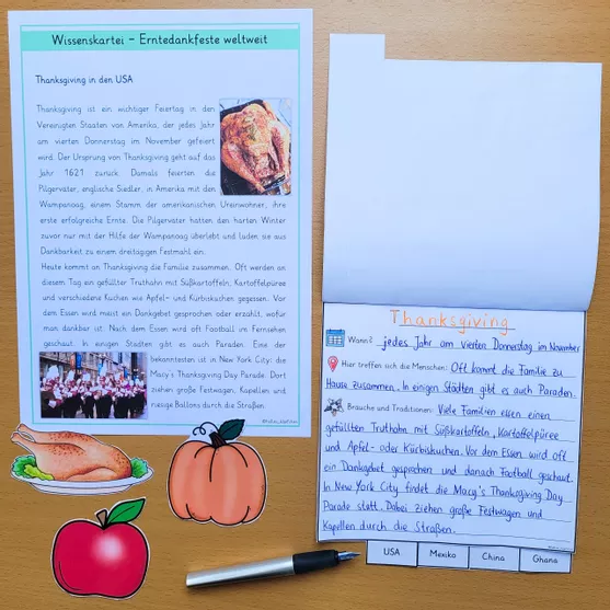 Bild in der Beschreibung des Unterrichtsmaterials Erntedank weltweit – Wissenskartei & Flipbook von Helles Köpfchen #2
