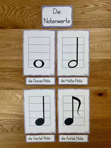 Bild in der Beschreibung des Unterrichtsmaterials Notenlehre - Miniheft +.Wort-Bildkarten (Klasse 2-3) von Grundschulimpulse #4