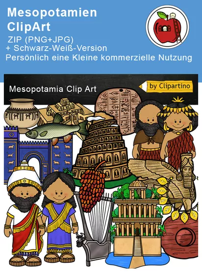Bild in der Beschreibung des Unterrichtsmaterials Cliparts Altes Ägypten von Clipartino #4
