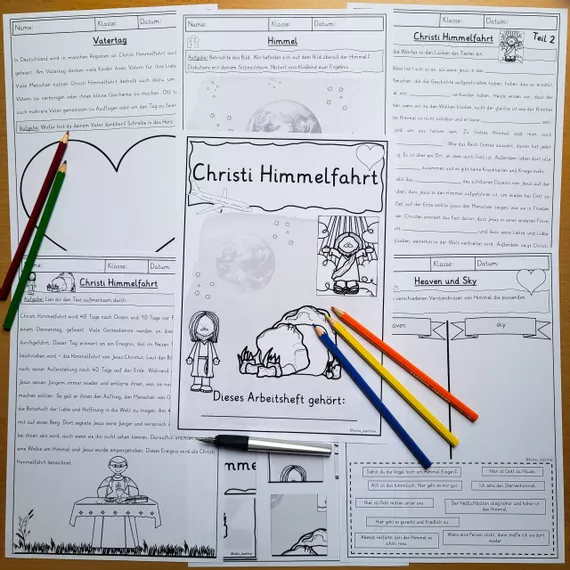 Bild in der Beschreibung des Unterrichtsmaterials Christi Himmelfahrt ARBEITSHEFT mit Lösungen Religionsunterricht von Helles Köpfchen #2