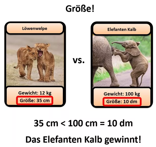 Bild in der Beschreibung des Unterrichtsmaterials Kartenspiel Einheiten umrechnen (Längen, Gewicht) ohne Dezimalzahlen von So macht Lernen Spaß! #1
