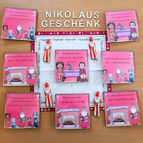 Bild in der Beschreibung des Unterrichtsmaterials Nikolausgruß zum Verschenken / Grußkarten Nikolaustag von Helles Köpfchen #1
