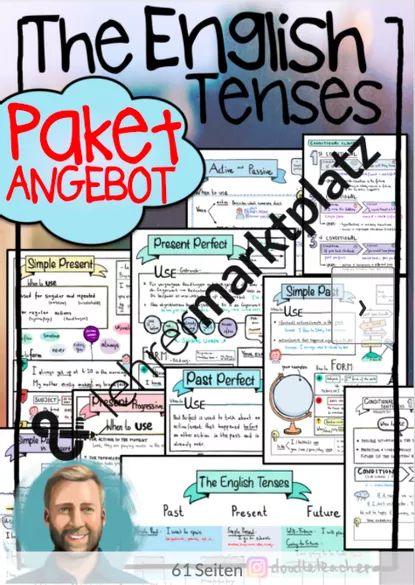 Bild in der Beschreibung des Unterrichtsmaterials There is ... / There are ... - Sketchnotes von Doodleteacher #1