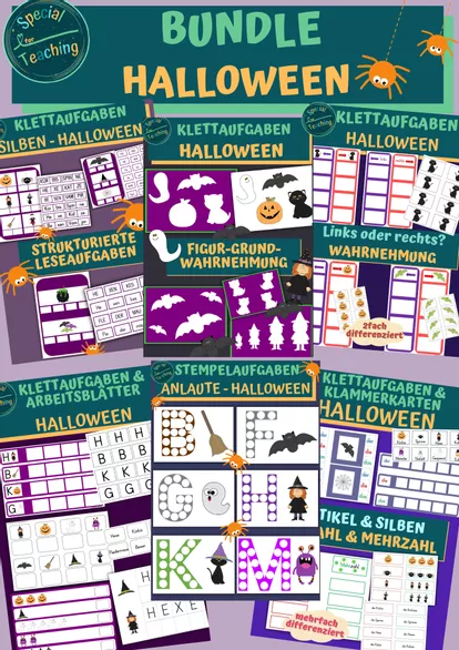 Bild in der Beschreibung des Unterrichtsmaterials Silben lesen: Monsternamen / Halloween von Special Heart for Teaching #1