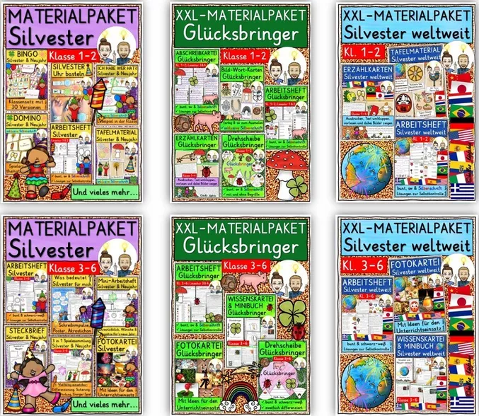 Bild in der Beschreibung des Unterrichtsmaterials Segen Neujahr - Neujahrsgruß Religion Segenssprüche von Helles Köpfchen #1