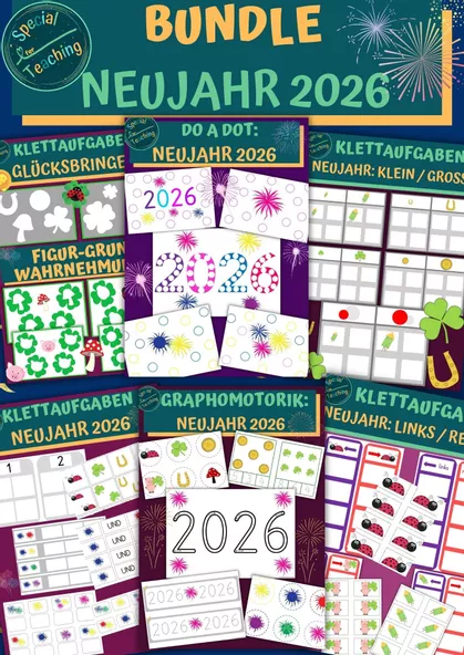 Bild in der Beschreibung des Unterrichtsmaterials Do a dot - Neujahr 2026 von Special Heart for Teaching #1