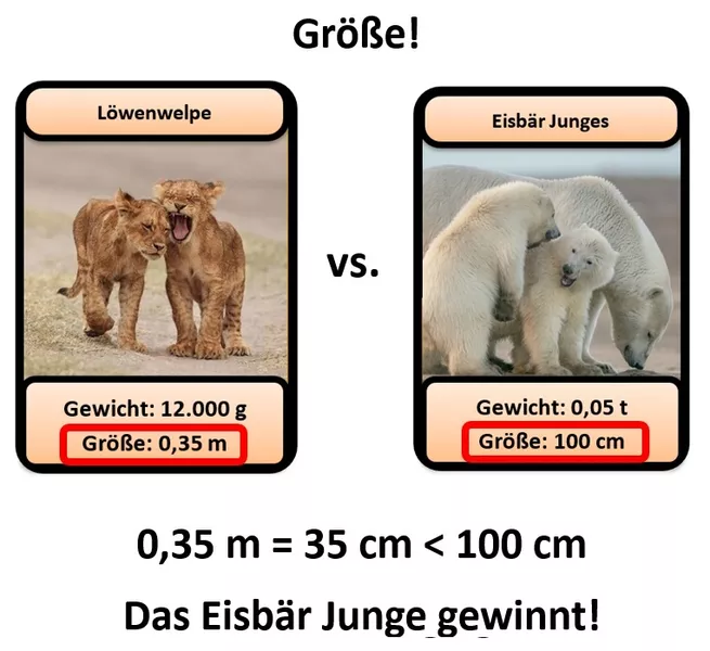 Bild in der Beschreibung des Unterrichtsmaterials Kartenspiel Einheiten umrechnen (Längen, Gewicht) mit Dezimalzahlen von So macht Lernen Spaß! #1