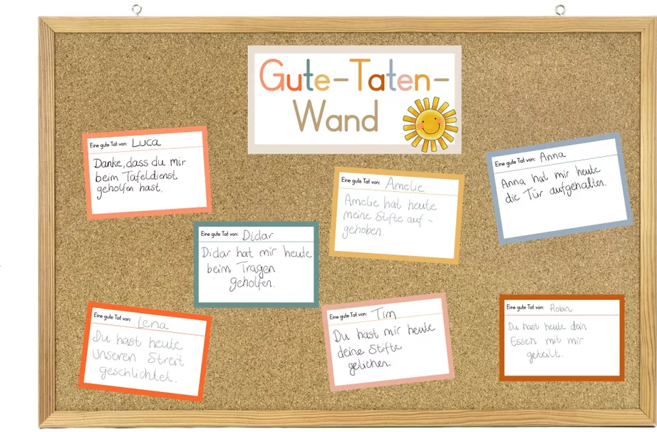 Bild in der Beschreibung des Unterrichtsmaterials Gute-Taten-Wand (Soziales Lernen im Klassenraum) von FreuleinBerg #1