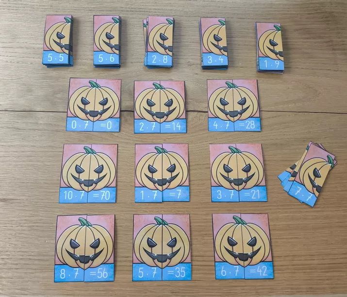 Bild in der Beschreibung des Unterrichtsmaterials Herbst - Halloween - 8er-Reihe - Legematerial von Buntspecht #1