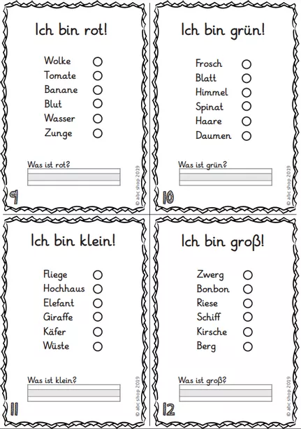 Bild in der Beschreibung des Unterrichtsmaterials Meine Lese-Karten: Lesetraining für die 1. und 2. Klasse (32 Karten) von abc shop #1