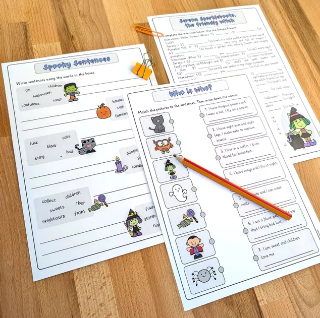 Bild in der Beschreibung des Unterrichtsmaterials Escape Room di Halloween con schede didattiche extra e modello per lavoretto von Brighter Day Classroom #2