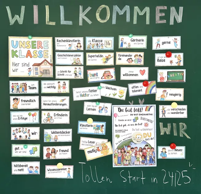 Bild in der Beschreibung des Unterrichtsmaterials Schuljahresanfang: Unsere Klasse - Klassenzimmer / Türdeko - Mutmacher & Motivation Klassenlehrer Willkommen von Doodleteacher #1
