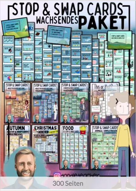 Bild in der Beschreibung des Unterrichtsmaterials The English Tenses - Poster + Worksheets Englischunterricht von Doodleteacher #3