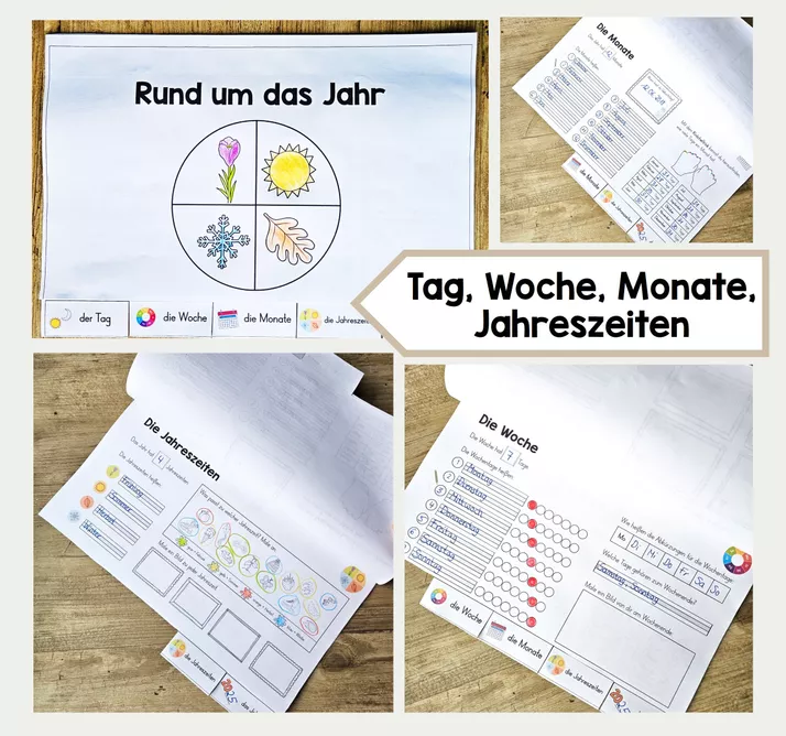 Bild in der Beschreibung des Unterrichtsmaterials Rund um das Jahr - Flipbook von FreuleinBerg #1