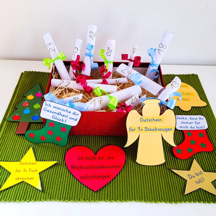 Bild in der Beschreibung des Unterrichtsmaterials Adventskalender basteln Grundschule - zum Verschenken von Helles Köpfchen #1