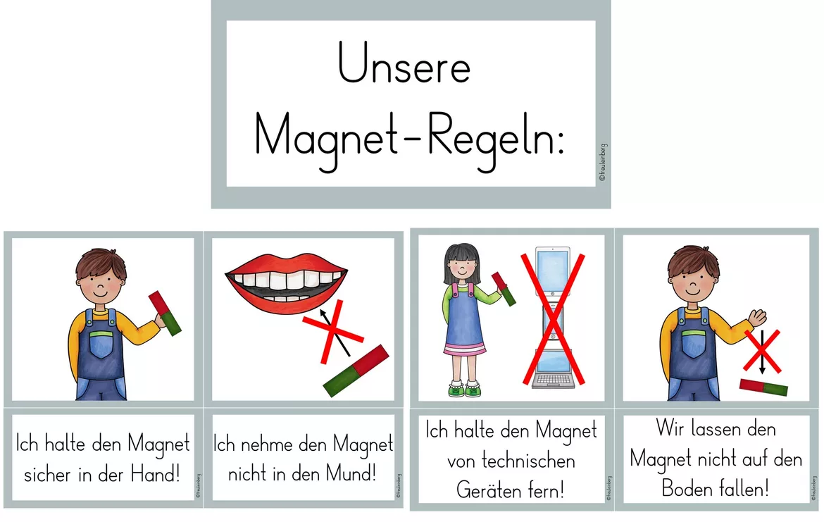 Bild in der Beschreibung des Unterrichtsmaterials Magnete - Regeln - Magnetismus von FreuleinBerg #1
