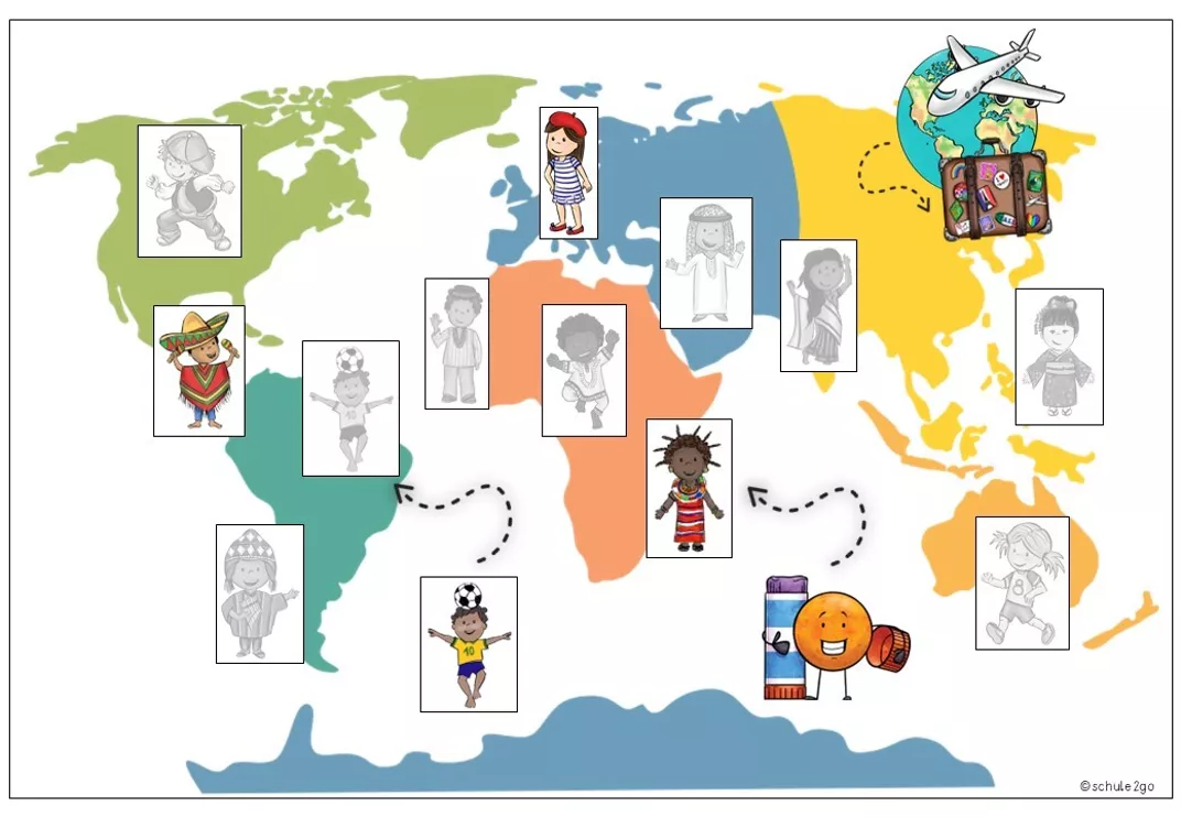 Bild in der Beschreibung des Unterrichtsmaterials Kinder der Welt / Leseheft von Schule2go #1
