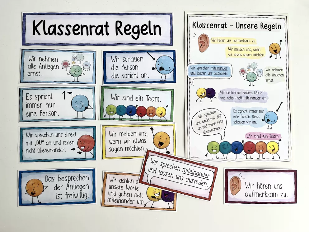 Bild in der Beschreibung des Unterrichtsmaterials Regeln für den Klassenrat (Grundschule / Sek 1) von Doodleteacher #2