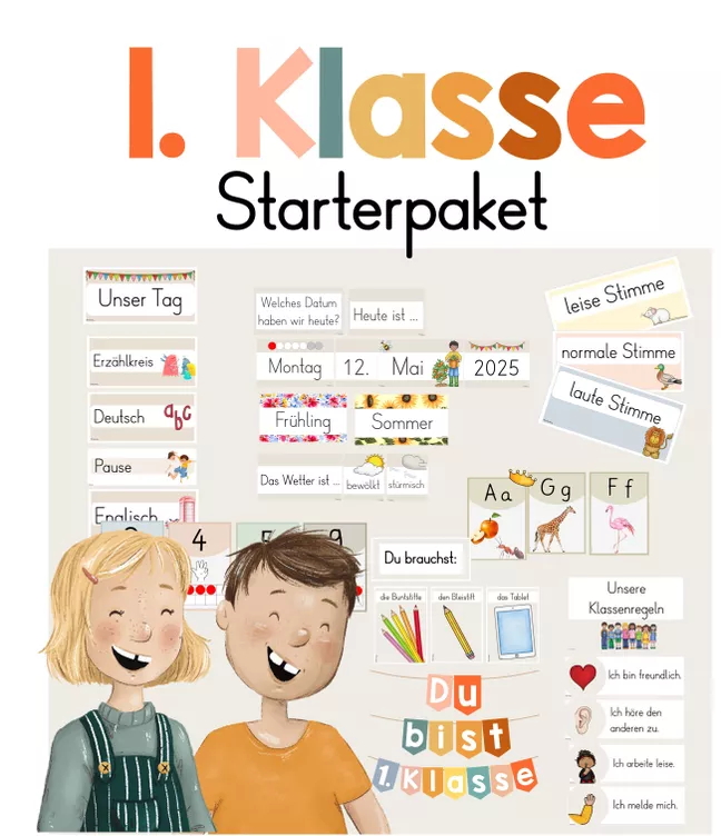 Bild in der Beschreibung des Unterrichtsmaterials 1. Klasse - Starterpaket von FreuleinBerg #1