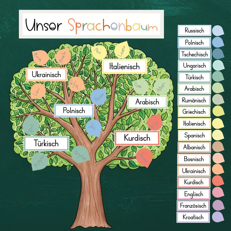 Bild in der Beschreibung des Unterrichtsmaterials Sprachenbaum - Mehrsprachigkeit in der Klasse von FreuleinBerg #1