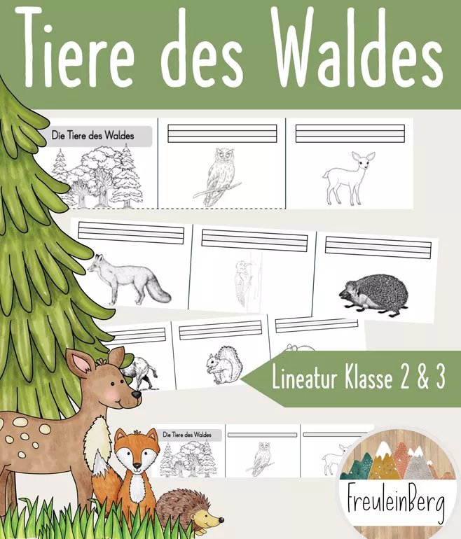 Bild in der Beschreibung des Unterrichtsmaterials Tiere des Waldes - Leporello von FreuleinBerg #1