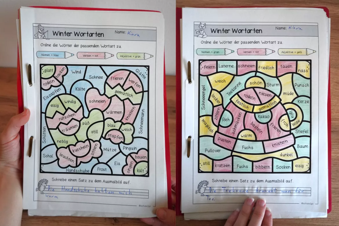 Bild in der Beschreibung des Unterrichtsmaterials WINTER / Wortschatz und Wortarten von Schule2go #1